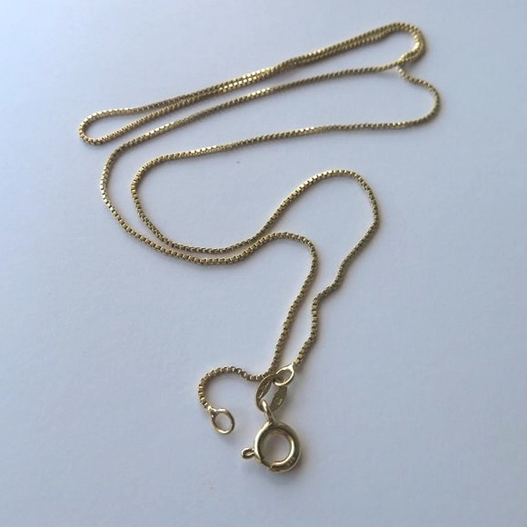14K Yellow Gold Plated Sterling Silver Box Chain 18" - Picture 3 of 9